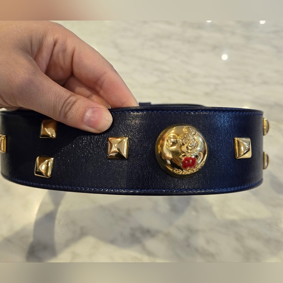 Iceberg x Disney Vintage Navy Belt with Mickey Mouse Size 38 - Picture 1 of 12